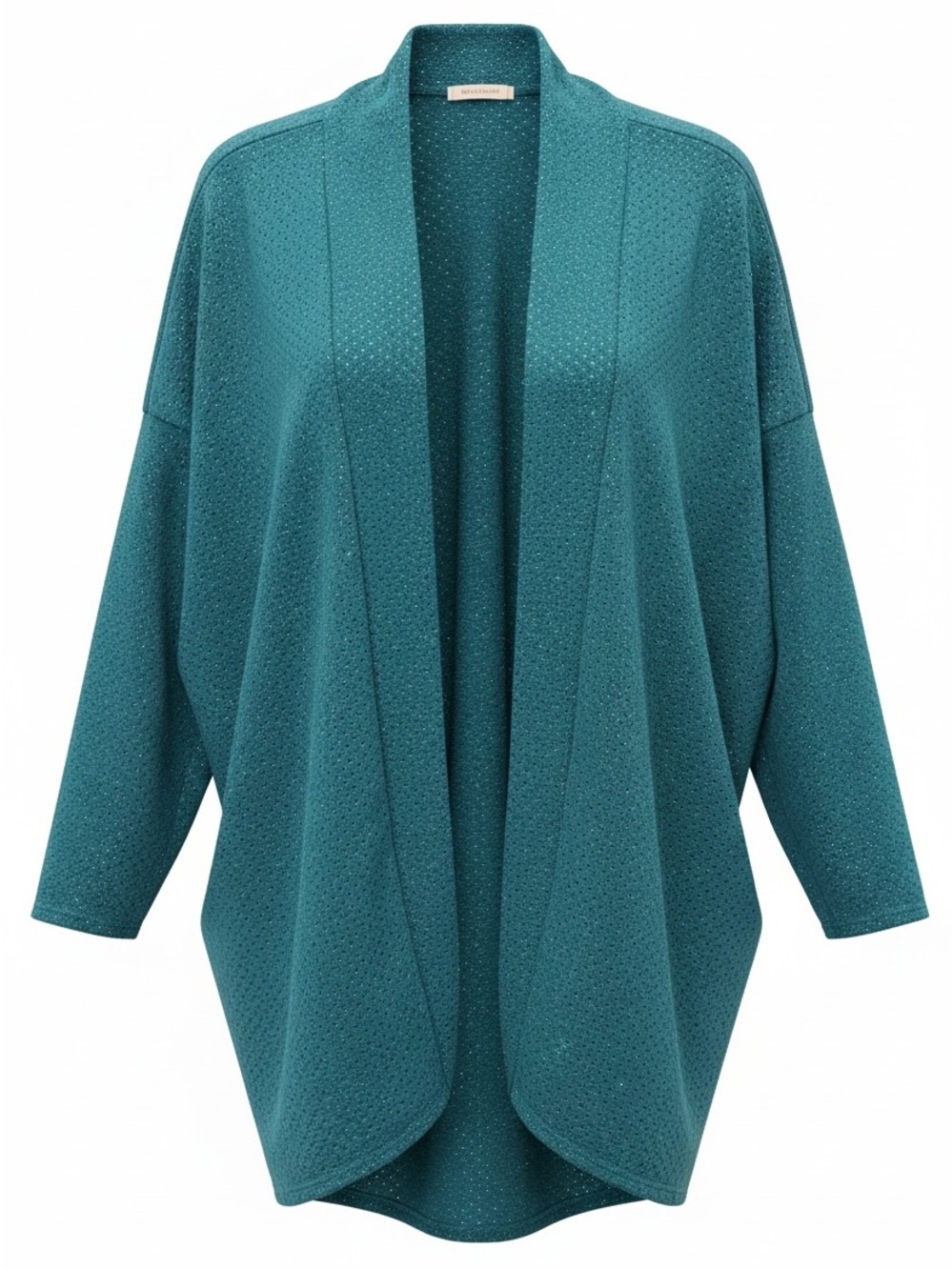 Open-Front Teal Women’s Sweater Cardigan
Size Medium